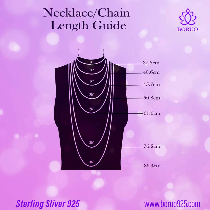 [Australia] - 925 Sterling Silver Snake Chain Necklace, BORUO 1mm 1.6mm Solid Italian Nickel-Free Chain Lobster Claw Clasp 14-30 Inch 18.0 Inches Snake Chain 1mm 