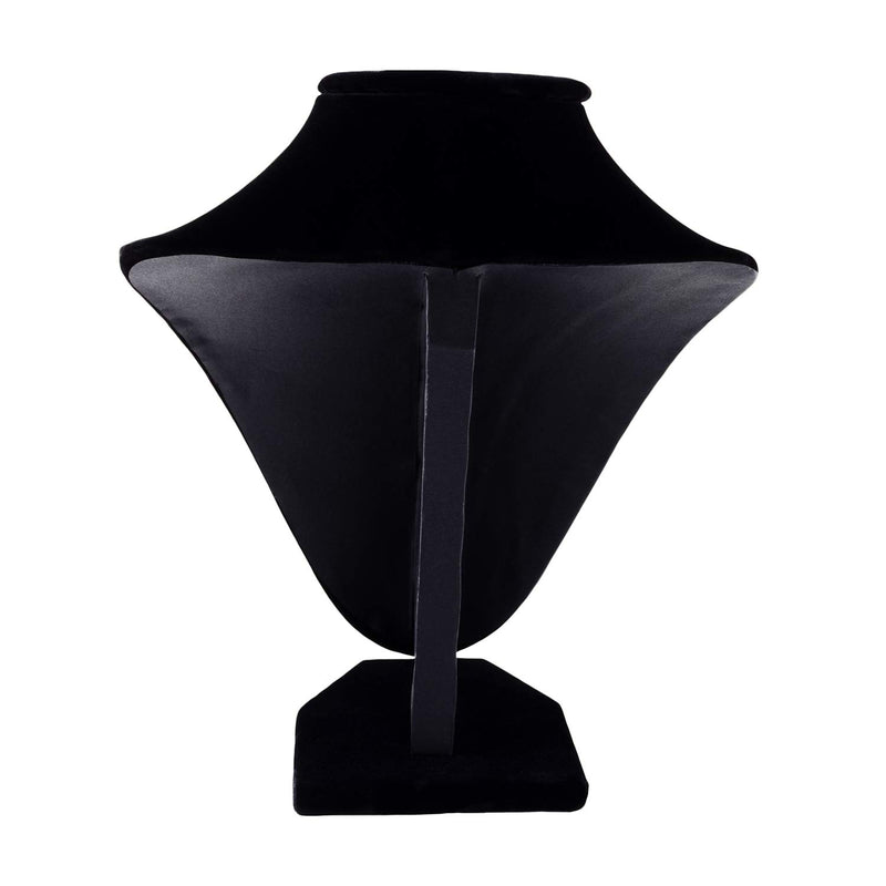 [Australia] - Super Z Outlet 9" Black Velvet Jewelry Easel Necklace Chain Display Bust Stand Tower Rack for Home Bedroom 