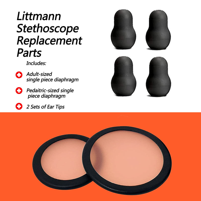 [Australia] - Replacement Accessories Kit Fits Classic 3, Cardiology 3 & Cardiology 4 Stethoscope for Littman Stethoscope Replacement Parts & Stethoscope Bell Cover and Ear Tips Replacement Parts. 