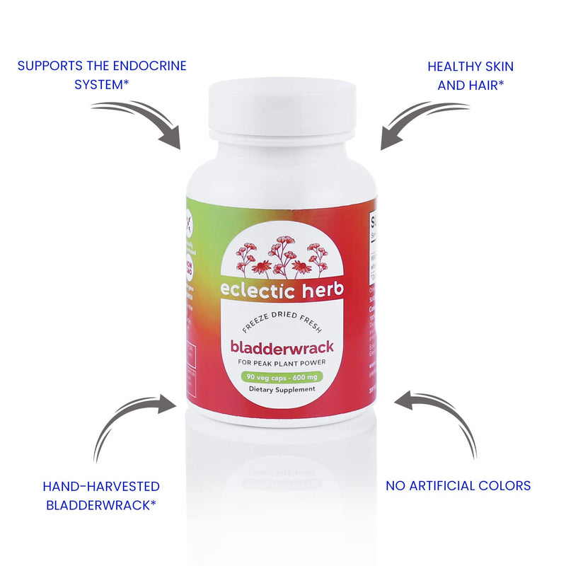 [Australia] - Eclectic Institute Raw Freeze-Dried Non-GMO Bladderwrack Whole Plant | Endocrine System, Healthy Skin and Hair | 90 CT 