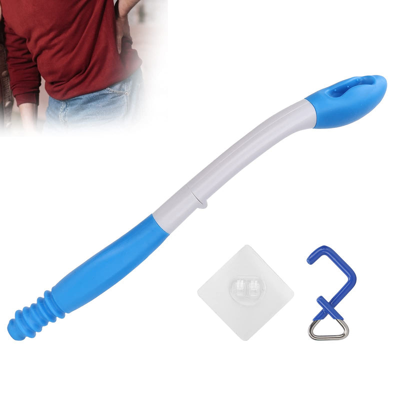 [Australia] - Toilet Tissue Aids Tools,Bottom Wiper, Blue Folding Toilet Aid Wiper Long Reach Comfort Tissue Grip Wiper for Limited Mobility Elderly Pregnant Women 15.7" 