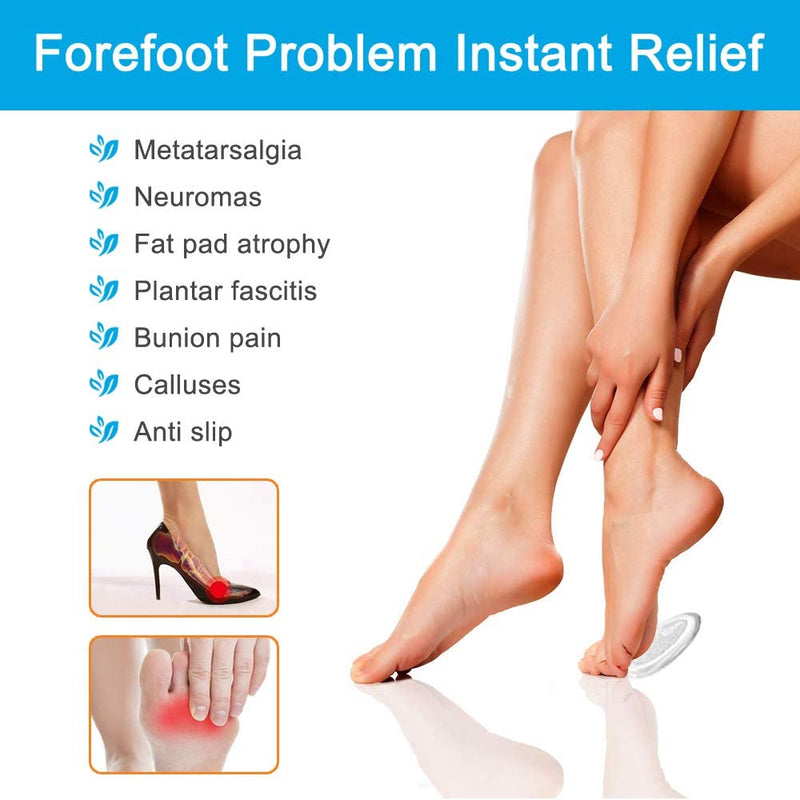 [Australia] - Metatarsal Pads Ball of Foot Cushions Premium Forefoot Pad Soft Gel Inserts, Mortons Neuroma Callus Reduce Foot Pain and Provide Support, Suit for Men Women & All Shoes (10Pcs) 10pcs 