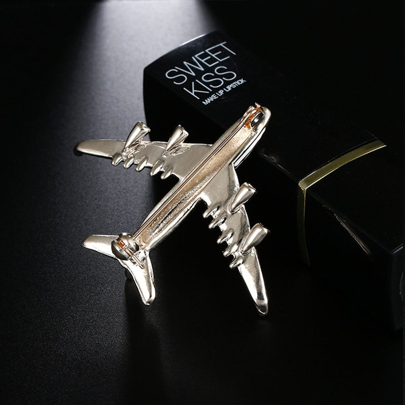 [Australia] - Cute Flying Airplane Pin Suit Collar Brooch for Unisex Red 