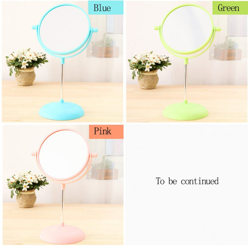 [Australia] - Bear Outdoor Makeup Vanity Mirror - Two-Sided 2x Magnifying Swivel Stand Up Natural Daylight - Blue 