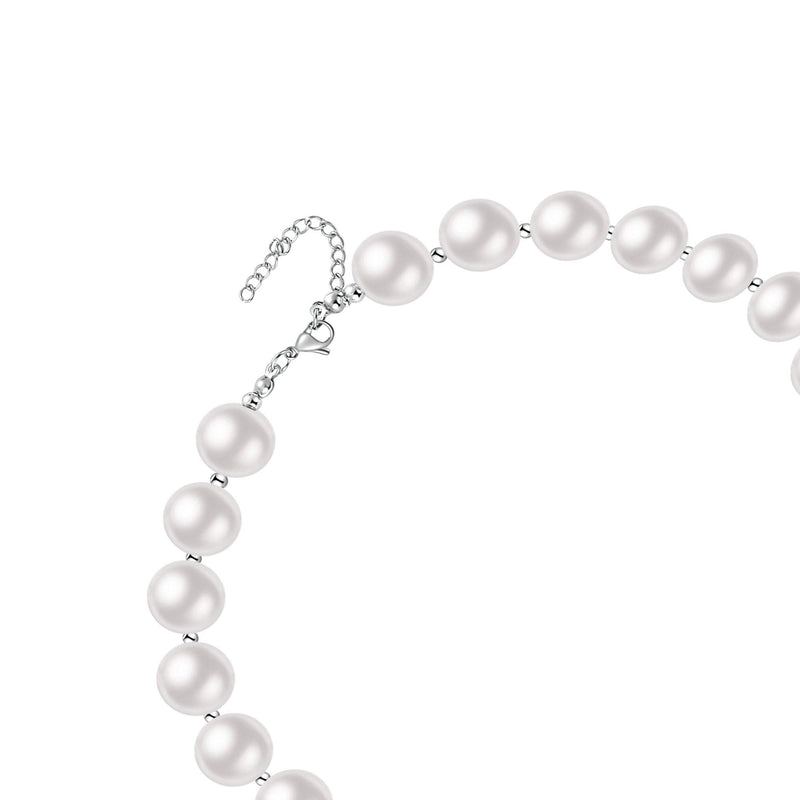 [Australia] - Baby Girls First Holy Communion Necklace Wedding Flower Girls Pearl Bracelet Bubblegum Chunky Bead Jewelry Set 