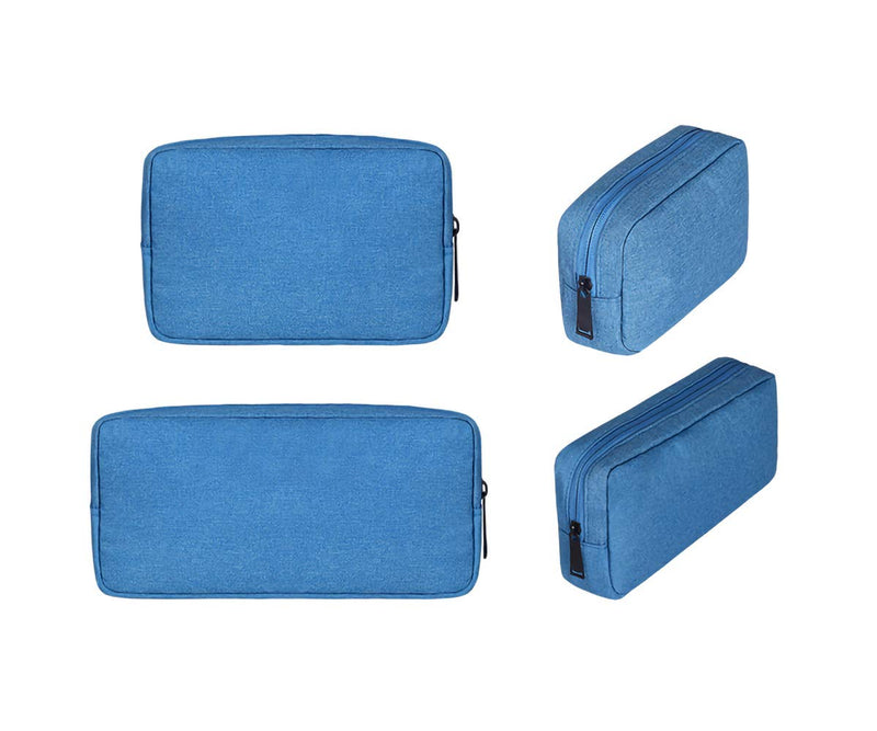 [Australia] - Universal Electronics/Accessories Soft Carrying Case Bag, Durable & Light-Weight,Suitable for Out-Going, Business, Travel and Cosmetics Kit（Blue） 