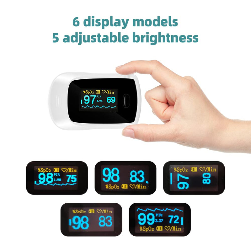 [Australia] - BLT M70B Oxygen Monitor Finger Adults, Fingertip Pulse Oximeter CE Mark Approved, Meet UK Standard, SpO2 Blood Oxygen Saturation Sats Monitor with Heart Rate and Perfusion Index (Includes Batteries) 