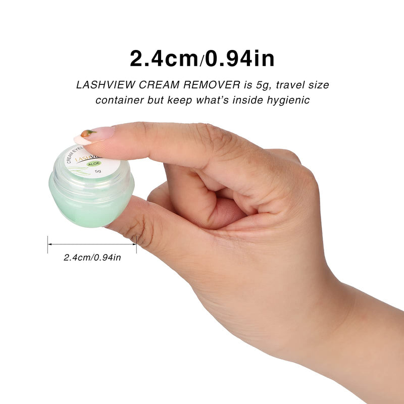 [Australia] - LASHVIEW Eyelash Extension Remover Cream, Light Aloe Flavor Cream,Eyelash Adhesive Remover, Low Irritation Cream for Sensitive Skin,5g 