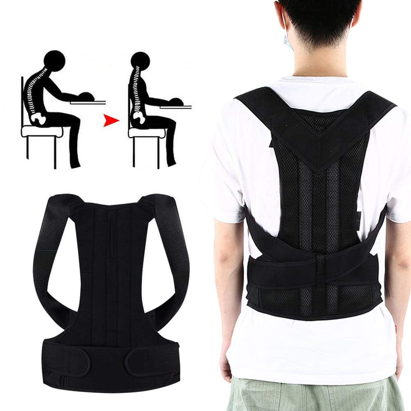 [Australia] - Adjustable Hunchback Correction Belt, Back Spine Support With Hook & Loop For Unisex, Posture Corrector Brace For Neck And Shoulders(S) 