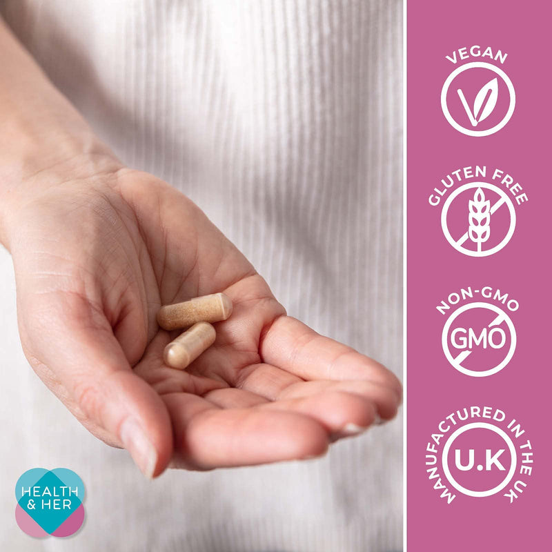 [Australia] - Health & Her Intimacy+ Multi-Nutrient Support for Women – A Natural Booster Supplement Containing Maca Root and Tribulus to Help Discover You Again -1 Month Supply - 60 Vegan Tablets 