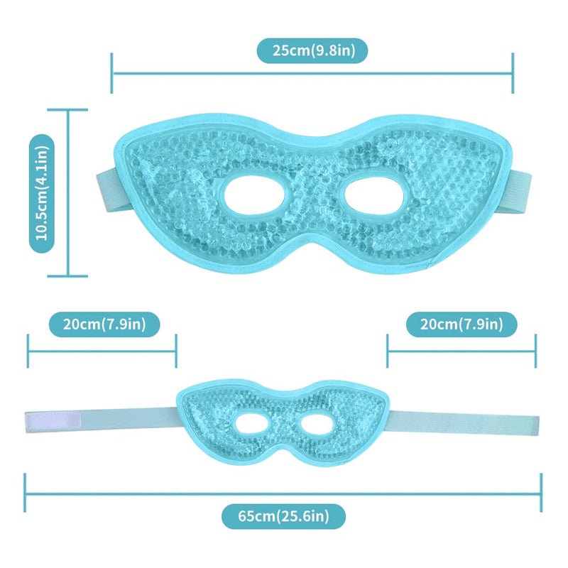 [Australia] - NEWGO�Cooling Eye Mask Reusable Hot Cold Therapy Gel Eye Mask with Soft Plush, Relief for Puffy Eyes, Dark Circles, Migraine, Headache, Sinus Pain - Blue 