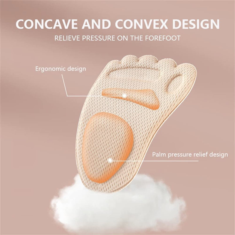 [Australia] - Metatarsal Pads for Women Forefoot High Heels Shoes Insoles Thickened Anti-Sliding Pads Shock Cushioning Foot Pad Shoe Inserts 4 Pairs（Black + Beige） 