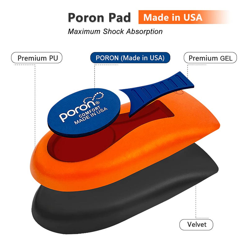 [Australia] - YouthBelief Plantar Fasciitis Inoles Heel Cup[Poron -Made in USA] Women Men Heel Insoles for Heel Pain,Heel Spurs, Flat Feet, Tendonitis, Shock Absorption Inserts (Black, Women 6-11.5 / Mmen 4.5-9.5) Black 