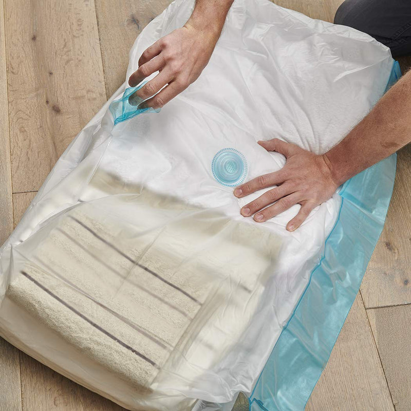 [Australia] - Addis 518134 Home Vacuum Storage Bags with 100% air-Tight Static Seal & Store Travel Twin Pack Set, Clear, 40 x 55cm Travel 40 x 55cm Travel 2 Pack 