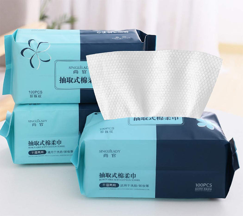 [Australia] - Ranvi Disposable Cleansing Facial Towel, Non-Woven Disposable Wipes, Soft Face Makeup Pads, of Disposablse Beauty TowelsÔºà2 PackÔºâ 2 pack 