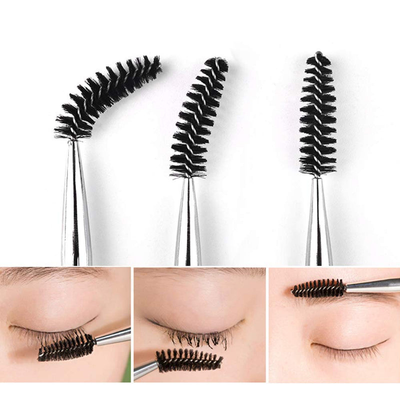 [Australia] - 3PCS Eyelash Brushes with Cap,Eye brow Brush Eyelash Mascara Brushes Wands Applicator Makeup Tools for Travel 