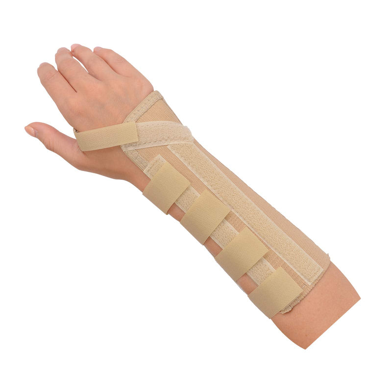[Australia] - Rolyan - 84137 AlignRite Wrist Support Without Strap, Long Length, Left, Medium, Comfortable Stabilization & Support Brace, Ergonomic Thumb Opening for Full Finger Range of Motion, Breathable & Comfy 