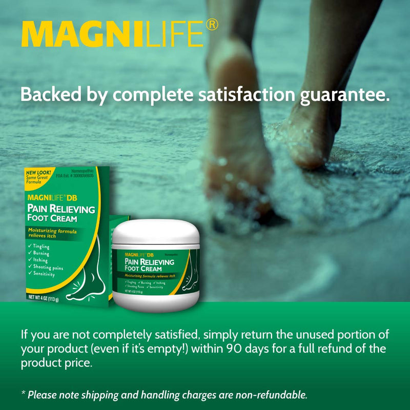 [Australia] - MagniLife DB Pain Relieving Foot Cream, Calming Relief for Burning, Tingling, Shooting & Stabbing Foot Pain, Moisturizing Foot Cream Suitable for Diabetic and Sensitive Skin - 4oz 