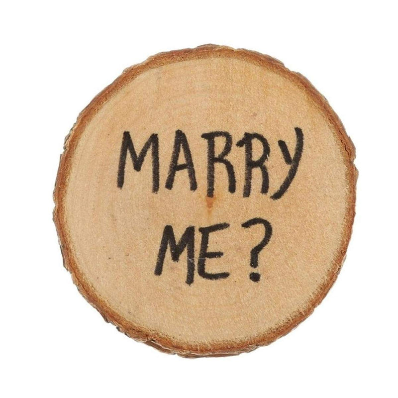 [Australia] - AOMO Wooden Ring Box Rustic Wedding Ring Holder Bearer for Necklaces Rings Rustic Ring Box Proposal Box Valentines Day Anniversary Engagement Wedding Gift Jewelry Box (Marry ME?) Merry Me? 