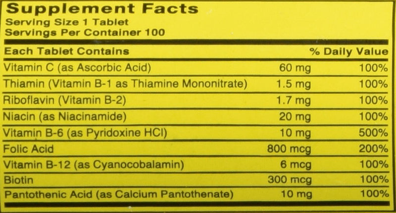 [Australia] - Nature's Blend Full Spectrum B with Vitamin C, 100 Count (1269) 