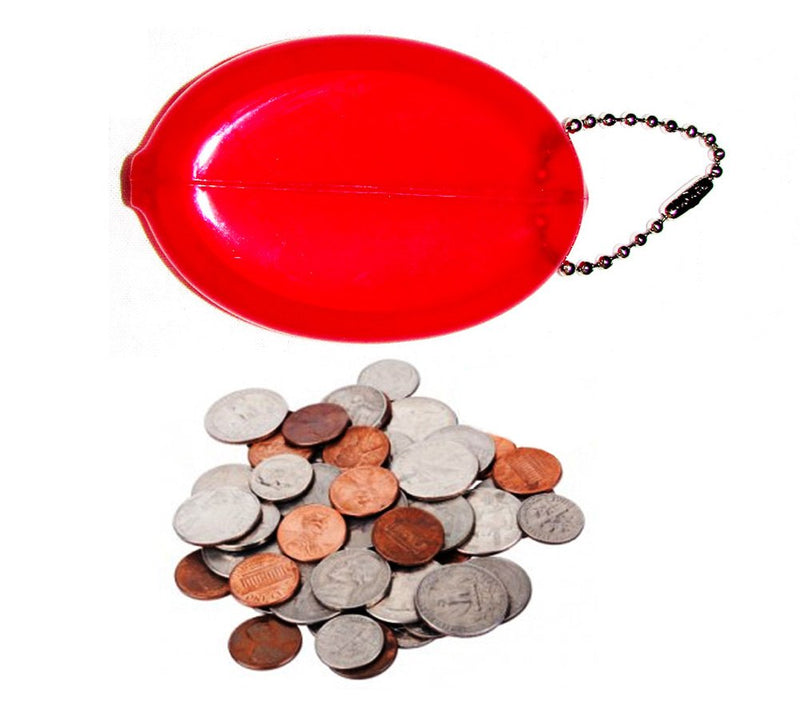 [Australia] - 3 Red Coin Purses | Multi-Purpose Holds Keys & Small items | Made in USA 3 Coin Purses 