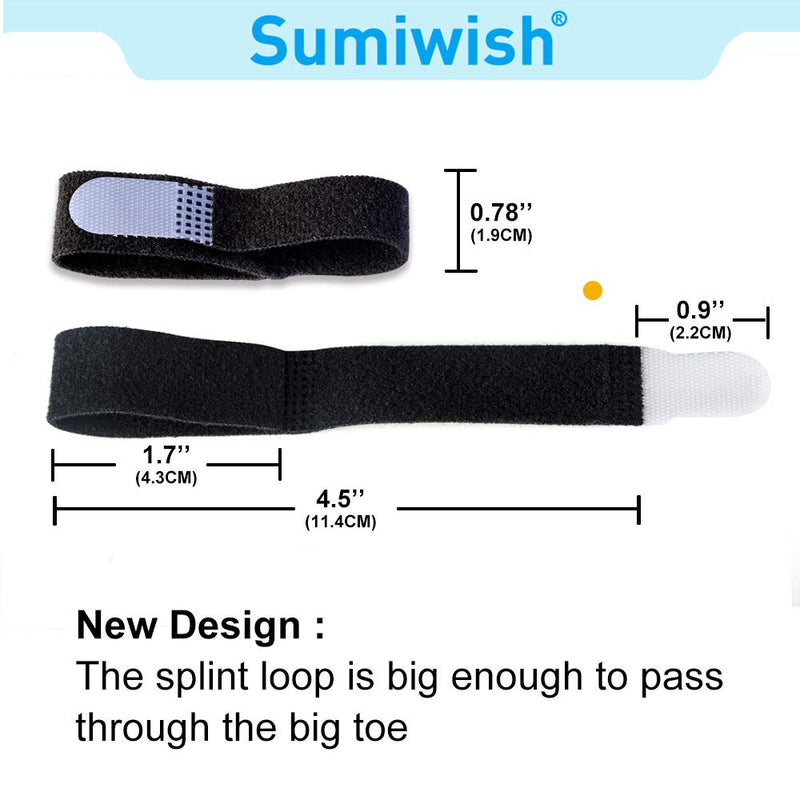 [Australia] - Sumiwish Hammer Toes Straightener, 8 Pack Toe Wraps, Fabric Toe Splint, Bandage Separators for Overlapping Toes 