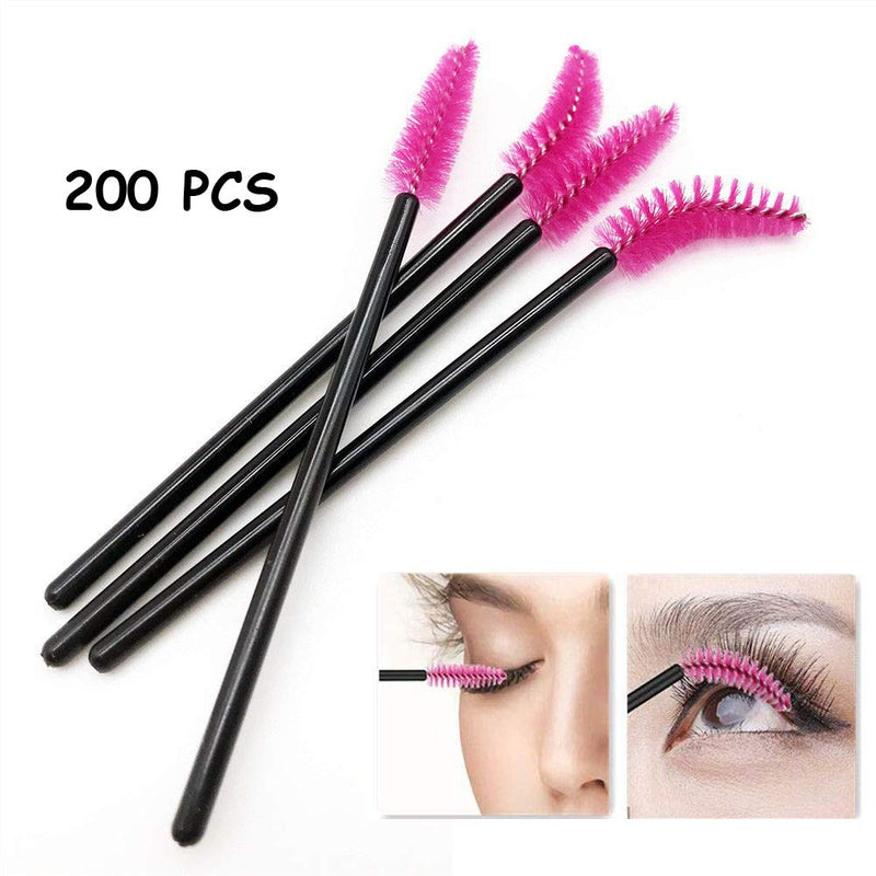 [Australia] - 200Pcs Disposable Eyelash Wands Mascara Brushes Eyebrow Brush Lash Extension Combs Applicator Makeup Brush 