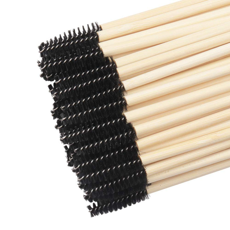 [Australia] - MyAoKuE-UP 100 Pack Bamboo Handle Mascara Wands Disposable Eyelash Brushes Eco-friendly Lash Extension Tool, Black 