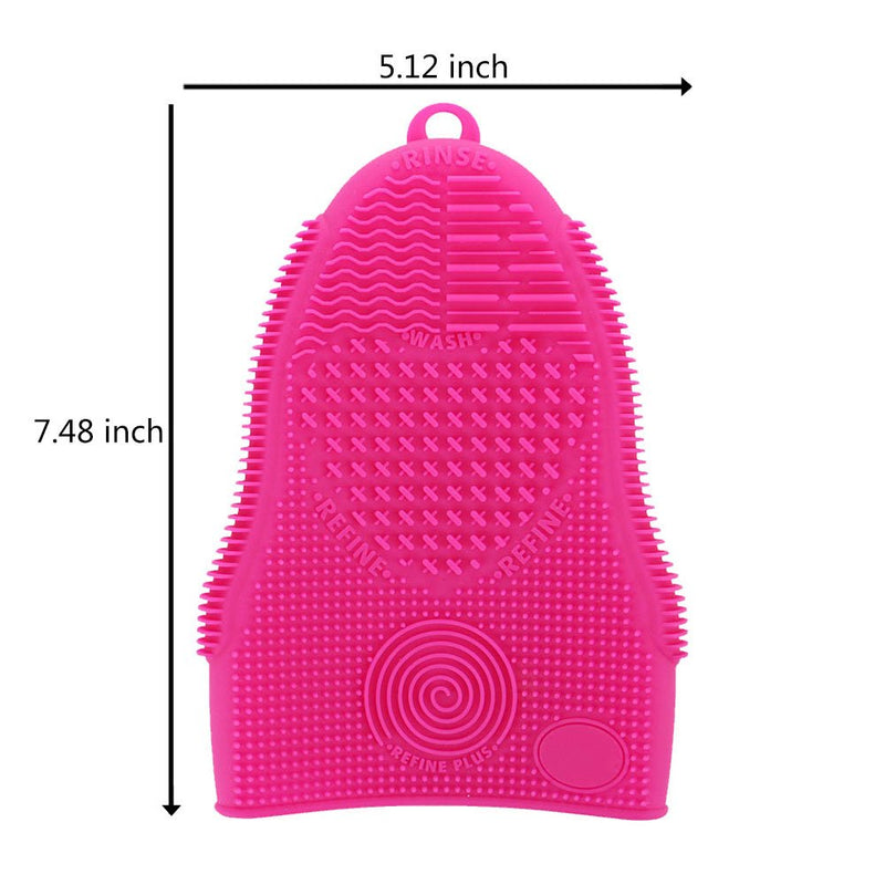 [Australia] - ScivoKaval Makeup Brush Cleaner Mat Mitt Glove Silicone Cosmetic Cleaning Scrubber Tool for Face Brushes and Eye Brush Washing Pad Black 