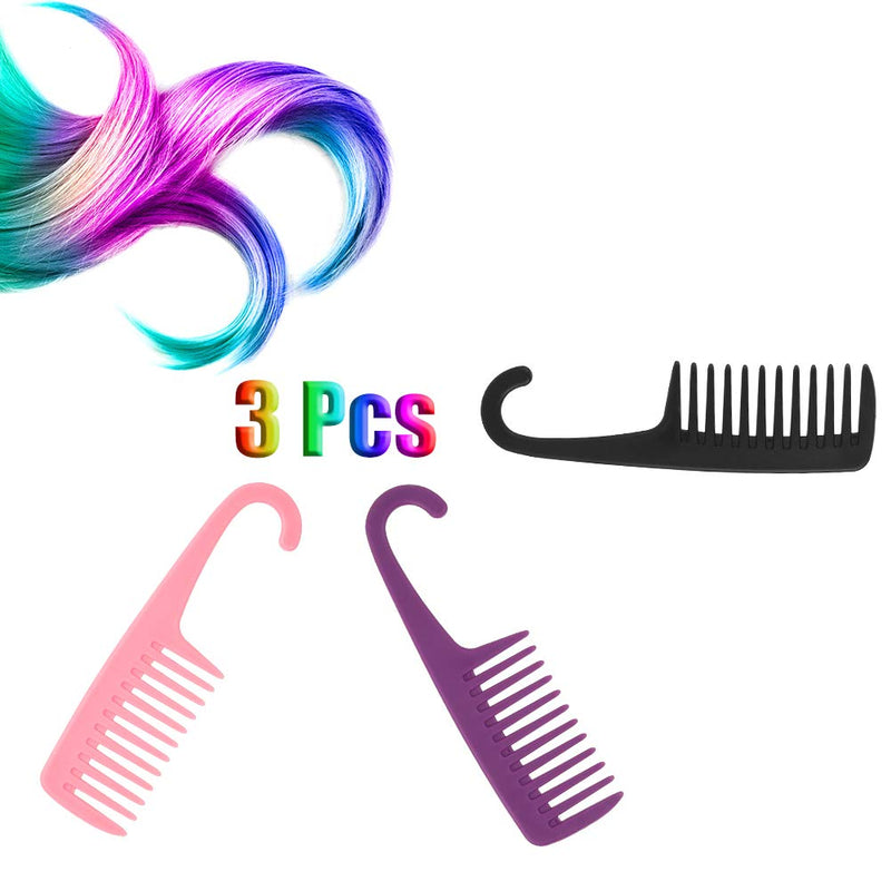 [Australia] - tiopeia 3 Pack Hair Comb Large Wide Tooth Comb Shower Combs Curl Wet Comb for Long, Wet or Curly Hair Detangling 