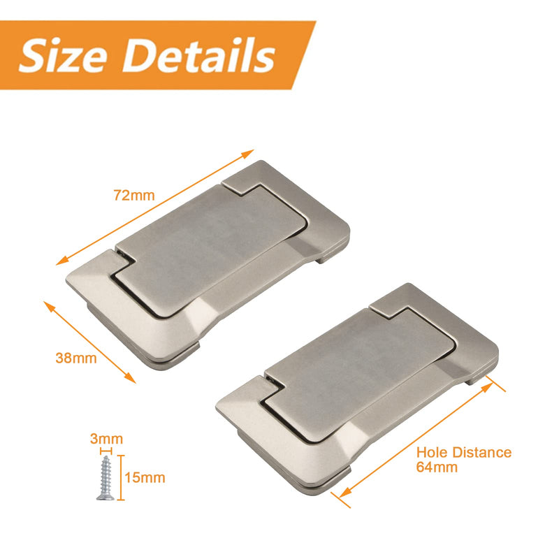 [Australia] - MOROBOR 4Pcs Nickel Pocket Doors Drawer Handle Flush Ring Pull, Hidden Concealed Zinc Alloy Knobs for Cabinets, Closets, Drawers 