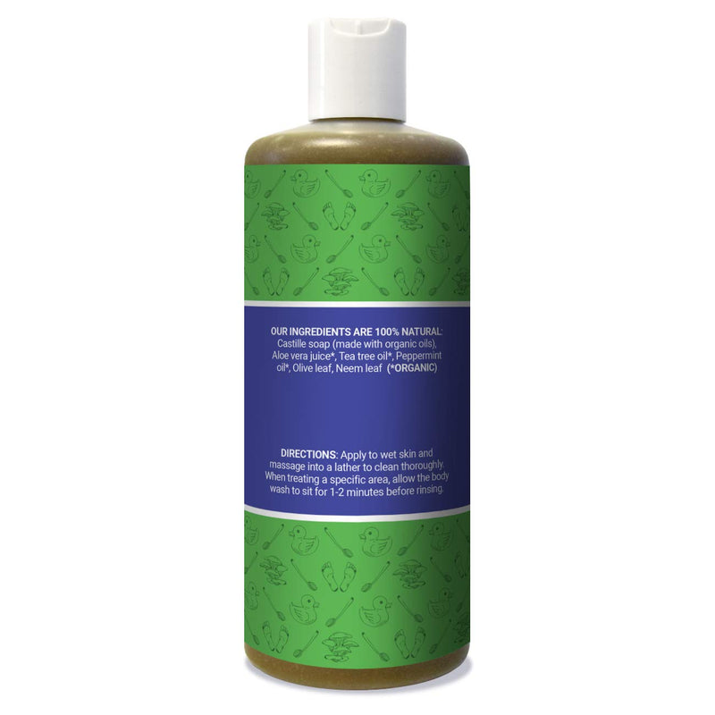 [Australia] - Jivi Antifungal Body Wash, Treats Athlete’s Foot, Toenail Fungus, Ringworm, Jock Itch, & More, Tea Tree, 12 Fl Oz, green 