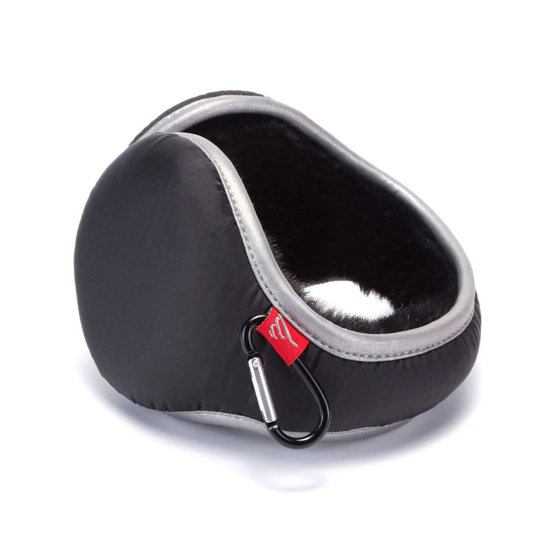 [Australia] - Ear muffs For Men Women Winter Ear Warmers Adjustable Waterproof Earmuffs Unisex Foldable Faux Fleece Fur Ear Cover Black 