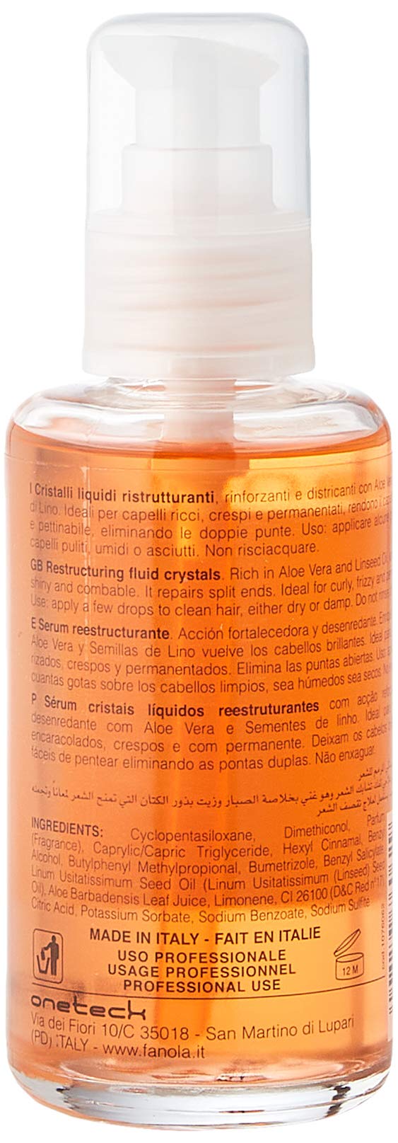 [Australia] - Fanola Nutri Care Restructuring Fluid Crystals 100ml 100 ml (Pack of 1) 