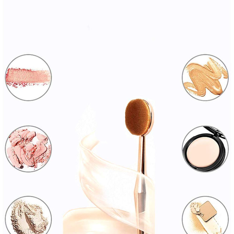 [Australia] - 2 pcs Makeup Brush Toothbrush Shape Oval Makeup Brushes Foundation Brush Cosmetic Makeup Tools 