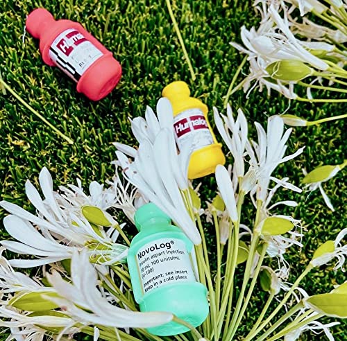[Australia] - VIAL SAFE Insulin Bottle Protector Case/Sleeve for Diabetes, Reusable, Flexible Silicone Protective Sleeve, Summer Collection 3-Pack (Short), Yellow Sunshine, Raspberry Sorbet, Mojito Green 