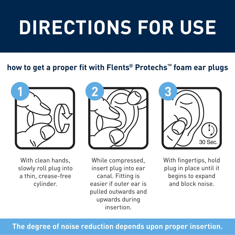 [Australia] - Flents Protechs Reusable Music Ear Plugs, Perfect For Concerts, Reduces Pressure And Background Noise, 1 Pair With Travel Size Case, Easy Use With Comfort Fit, NRR 27, Black, Made In The USA 