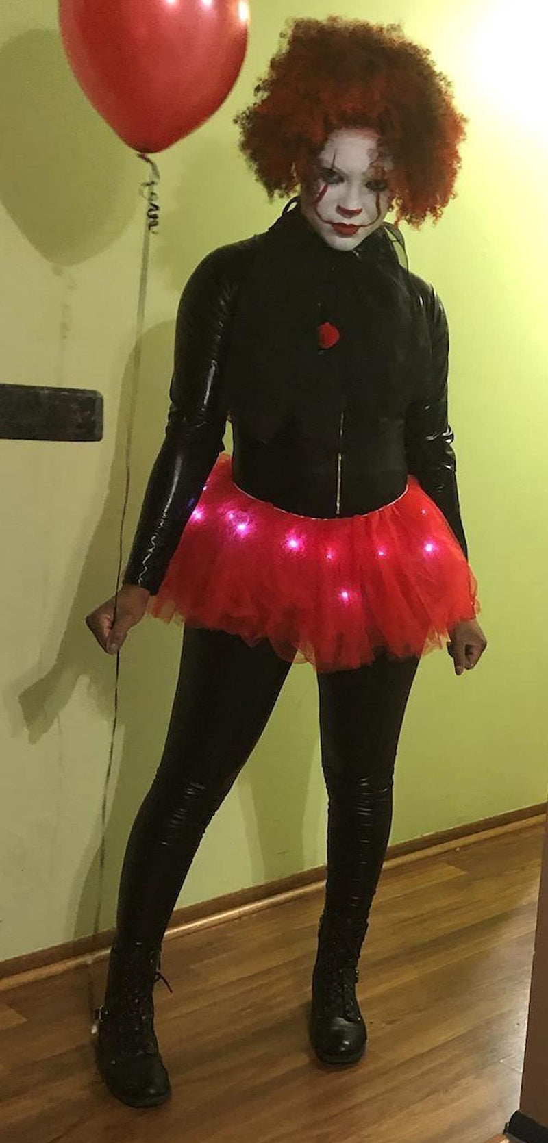 [Australia] - Tutus for Women Women's LED Light Up Neon Tulle Tutu Skirt Black 