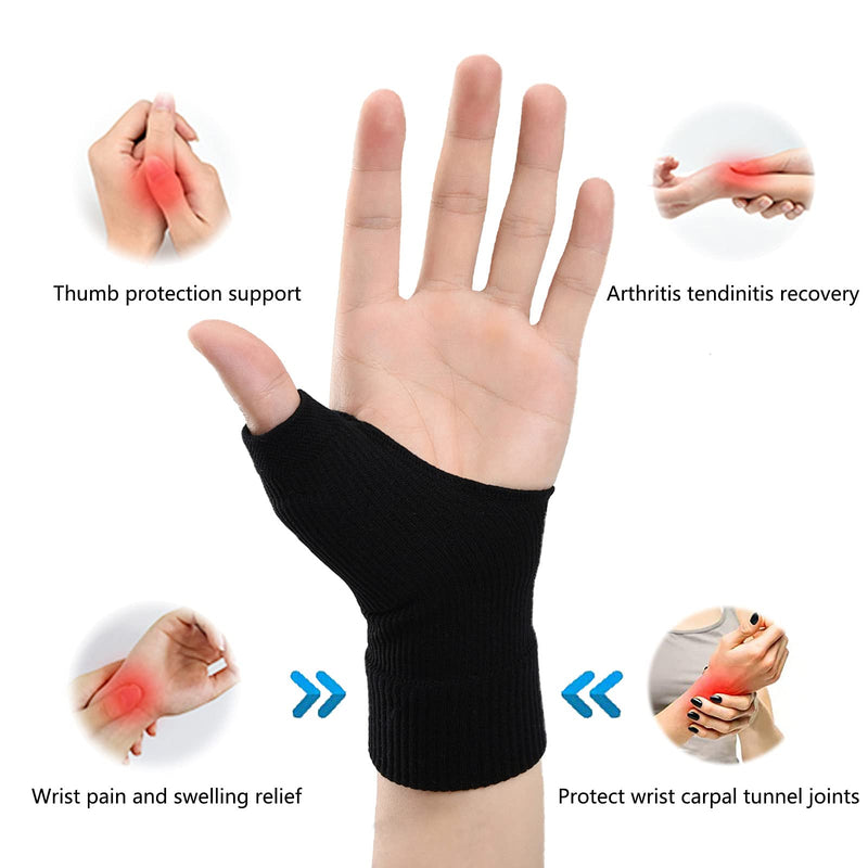 [Australia] - Wrist Thumb Support Compression Gloves (1 Pair), Breathable Wrist Brace Compression Sleeves with Soft Gel Pads for Tendonitis, Arthritis, Carpal Tunnel Splint for Relieve Hand Wrist Thumb Joint Pain 