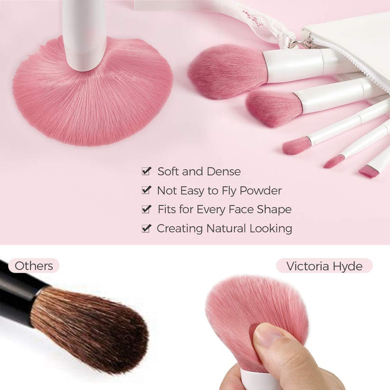 [Australia] - VICTORIA HYDE 5 Pieces Professional Makeup Brushes Set Plant Fiber Bristles Make Up Brush Kit 