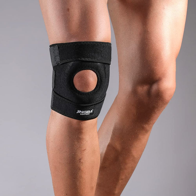 [Australia] - JINGBA Knee Brace ,Adjustable Knee Support Wrap for Knee Pain, Arthritis, ACL,MCL,Joint Pain Relief,Meniscus Tear,Sports.One size fit most people. 