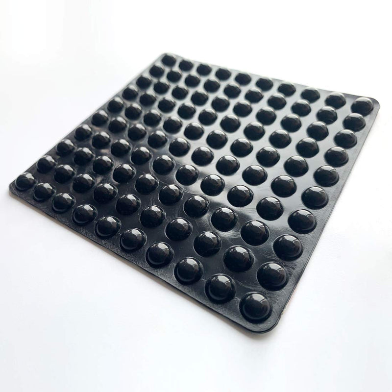 [Australia] - Pack of 100 Adhesive Bumper Pads for Drawers, Cutting Boards, Glass Tops, Small and Kitchen Furniture, Picture Frames Sound Dampening Transparent Rubber Feet for Cabinet Doors (Black) Black 
