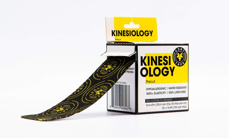 [Australia] - Goat Tape Kinesiology Tape, Pre-Cut Strips Black & Yellow 