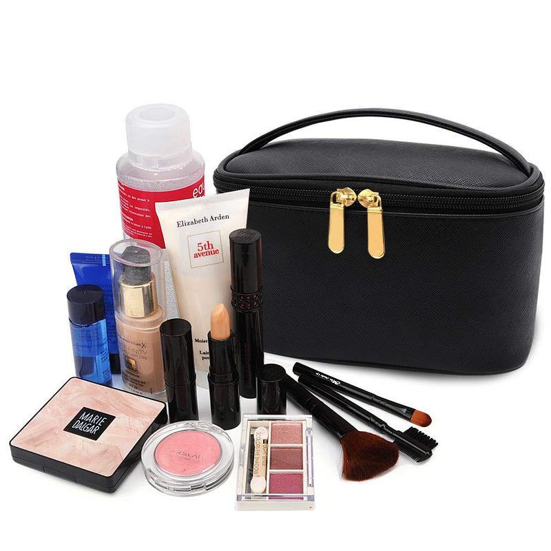 [Australia] - Makeup Bag,365park Travel Cosmetic Case Organizer Bag with Brush Holder Wonderful Gift Z005 Black 