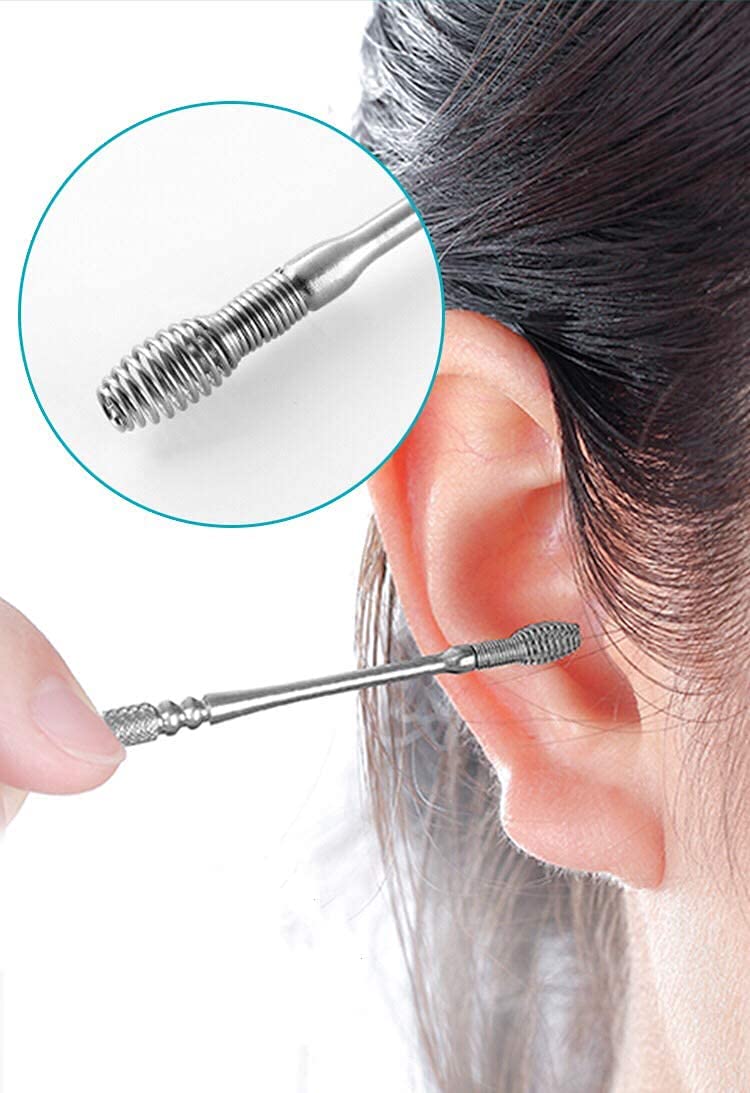 [Australia] - Ear Pick Ear Curette Earwax Pick Removal Tool Kit 8 Pcs, Stainless Steel Ear Hygiene Care Sets with Storage Box 