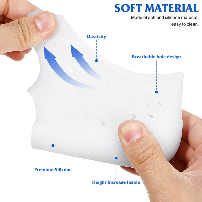 [Australia] - SUPVOX Height Increase Insoles Silicone Heel Pads Cover Soft Gel Heel Lift Pads Heel Cushion Inserts for Women Men (5.5cm) White 5.5cm 