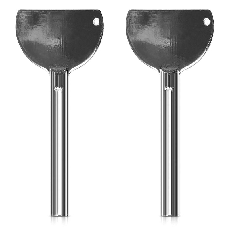 [Australia] - kwmobile 2 Pc Toothpaste Tube Squeezer - Metal Toothpaste Dispenser Squeezers for Bathroom, Salon - Ultimate Bathroom Tool in Silver 