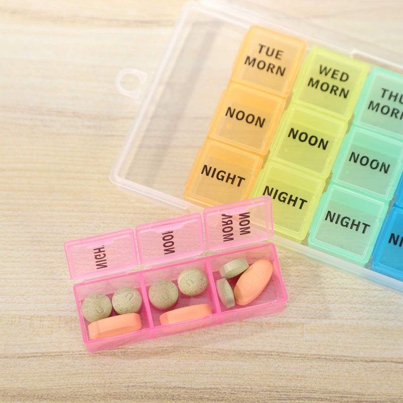 [Australia] - ULTNICE Pill Box for 7 day Pill Organizer 21 Slots Storage Box Weekly Pill Holder for Medications Vitamins 