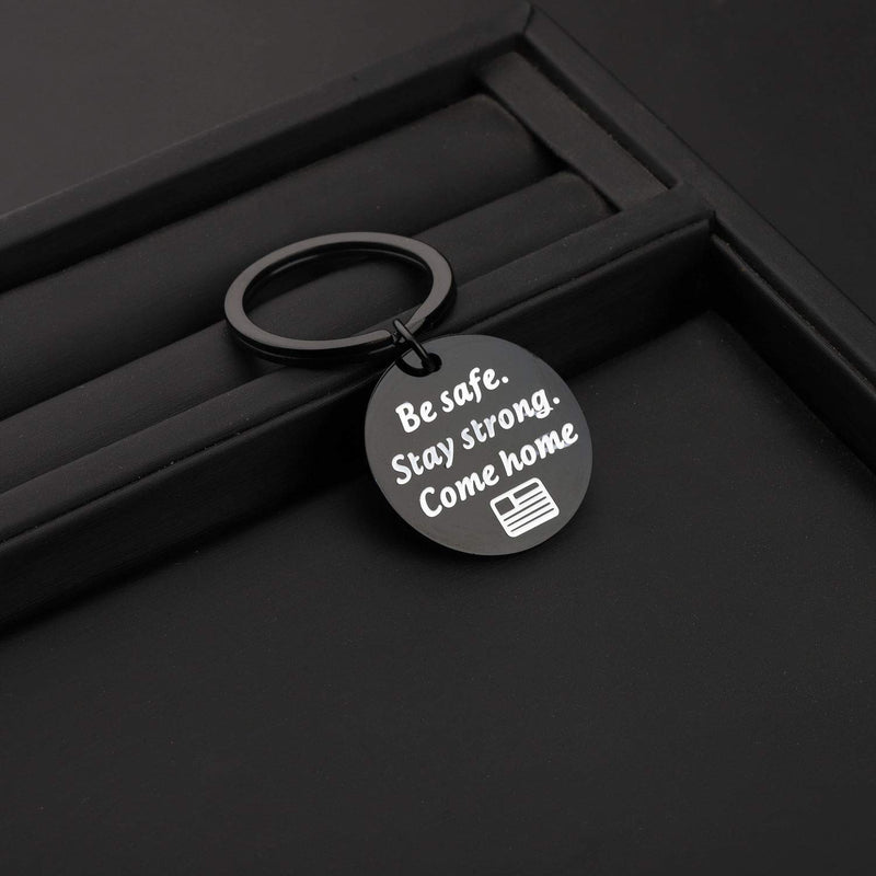 [Australia] - Lywjyb Birdgot Deployment Gift Military Gift Air Force Gift Be Safe Stay Strong Come Home Deployment Keychain Army Keychain Navy Keychain Gift for Husband Boyfriend stay strong black 