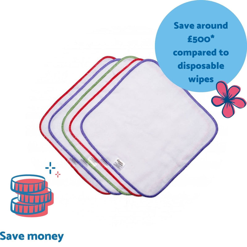 [Australia] - Cheeky Wipes Soft Flannel Cloth Baby Wipes | Suitable for Hand & Faces - Pack of 25 